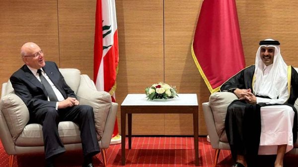 أمير قطر ونجيب ميقاتي