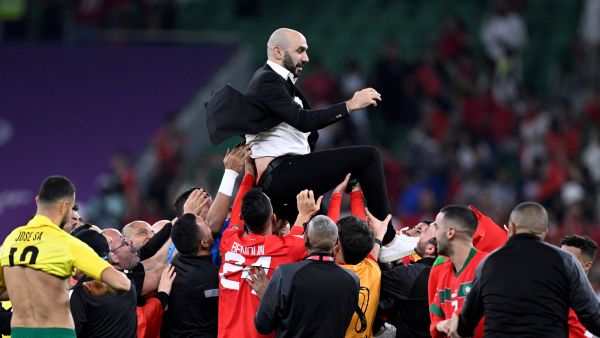 الركراكي يصنع التاريخ مع منتخب المغرب (المصدر: أ ف ب)