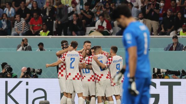المغرب تتأخر أمام كرواتيا مع انتهاء الشوط الأول (المصدر: أ ف ب)