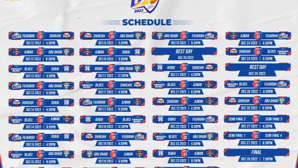 Six teams to compete in the 33-match tournament at the Dubai International Stadium Emirates Cricket’s Domestic ‘Emirates D20 powered by Fancode’ 20-over tournament set for action from Monday December 12