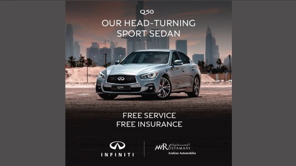 INFINITI of Arabian Automobiles accentuates the Q50 with special perks