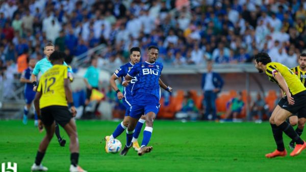 من مباراة الهلال والاتحاد (المصدر: حساب الهلال الرسمي على تويتر)