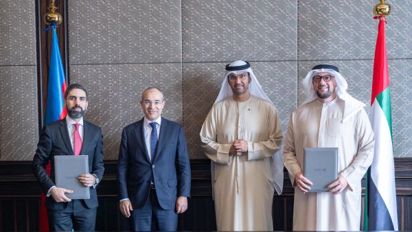 خلال الحدث "مصدر" توقع اتفاقيات مع شركة النفط الوطنية في أذربيجان لتطوير مشاريع طاقة متجددة بقدرة إجمالية 4 جيجاواط