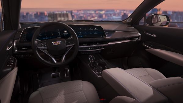 Inside the New 2024 Cadillac XT4 compact luxury SUV_Driver Side Dash View. New 2024 Cadillac XT4 Elevates The Drive With Luxury And Tech Additions