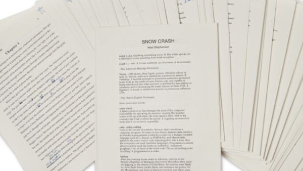 المخطوطة الأصلية لرواية Snow Crash في المزاد