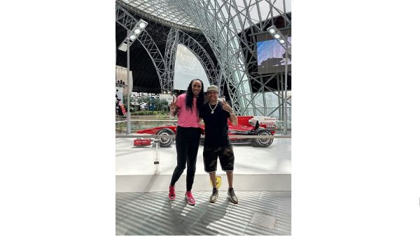 During the event Ferrari World Abu Dhabi welcomes NBA and WNBA legends Allen Iverson and Lisa Leslie