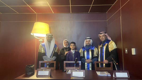During the event KIB: Counselor Nadia Al-Fadhli attains a Master's degree in public law with thesis entitled “Global Responsibility for Environmental Pollution”