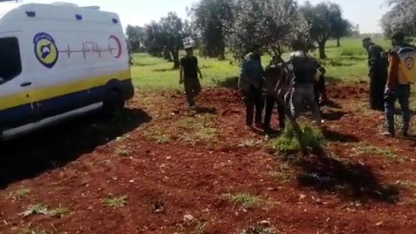 من مكان الغارة واغتيال قيادي في حراس الدين- صورة عن مواقع التواصل