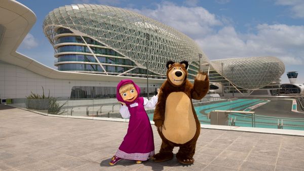 Spotted: Masha and The Bear seen enjoying Yas Island’s leading attractions ahead of the weekend show