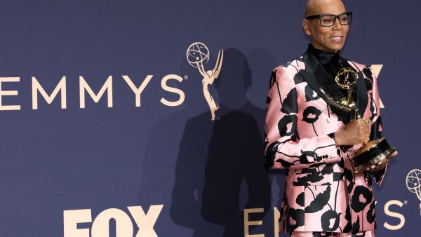 LOS ANGELES, CA / US - SEPTEMBER 22, 2019: RuPaul with the award for Outstanding Competition Program in the press room during the 71st Emmy Awards at Microsoft Theater