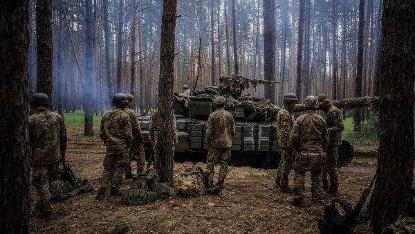 Ukrainian servicemen take part in a military exercise in the Kharkiv region on May 1, 2023, amid the Russian invasion of Ukraine. (Photo by Dimitar DILKOFF / AFP) Ukrainian army head