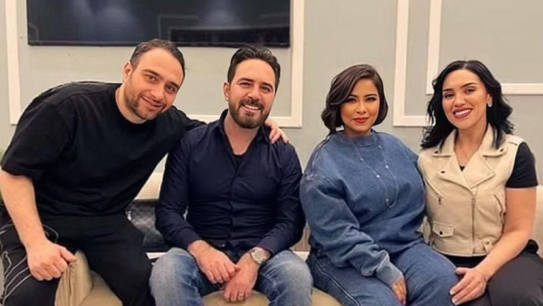 Wael Jassar pictured with Sherine and Hossam