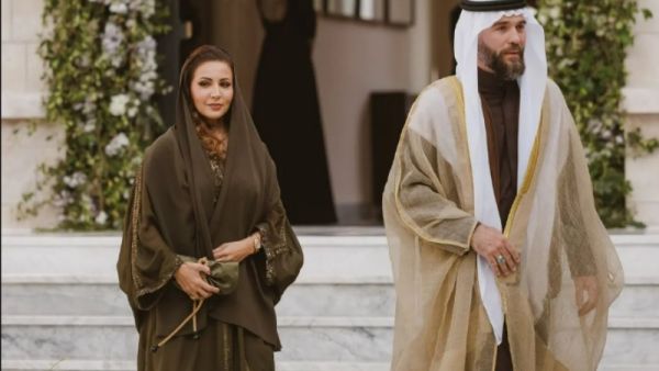 الأمير هاشم برفقة زوجته الأميرة فهدة الهاشم