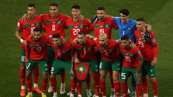 منتخب المغرب (Photo by ADRIAN DENNIS / AFP)