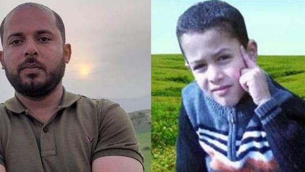 الطفل ورد الربابعه والشاب هادي القواقنة