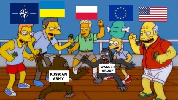 (Twitter/@thepetri) Memes on Russia and Wagner group tension