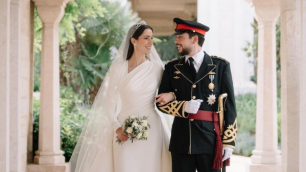 Where did Prince Hussein and Princess Rajwa go for their honeymoon?