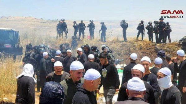 مواجهات لليوم الثاني على التوالي بين قوات الاحتلال واهالي الجولان