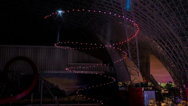 Drone show Ferrari World Abu Dhabi displays a spectacular drone show this summer season
