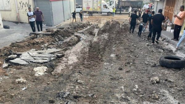 دمار في مخيم نور شمس شرق مدينة طولكرم