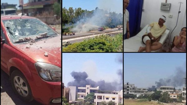 صور لاضرار الهجمات بالطائرات الانتحارية على الساحل السوري