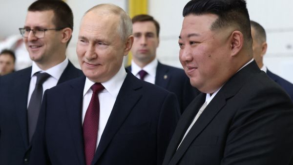 Russia's President Vladimir Putin and North Korea's leader Kim Jong Un