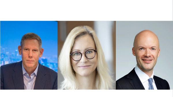 Caspar Herzberg, CEO at AVEVA, Joanna Mainguy, Senior Director of Sustainability at AVEVA and said Evgeny Fedotov, Senior Vice President, EMEA, AVEVA. AVEVA Showcases Work with Leading Innovators to Drive Decarbonization at ADIPEC 2023