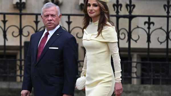 الملكة رانيا برفقة زوجها العاهل الأردني الملك عبد الله الثاني