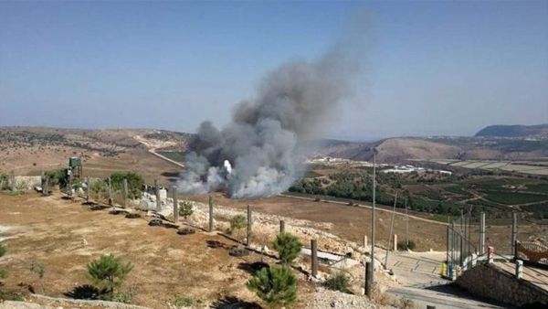 قصف من لبنان على الشمال الفلسطيني - الصورة من مواقع لبنانية