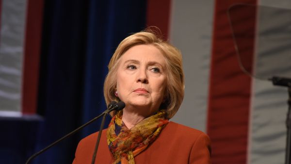 Alex Rosen confronted Hillary Clinton at a campaign event in Houston, Texas. (A Katz/ Shutterstock)