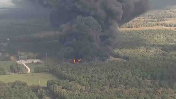 An explosion at a chemical plant in Texas on Wednesday has prompted nearby communities to shelter in place. (Twitter)