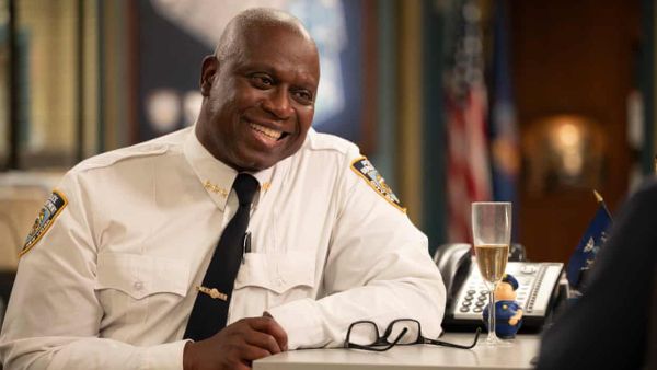 Andre Braugher as Raymond Holt in Brooklyn Nine-Nine. Braugher has died after a brief illness on December 11th. (John P. Fleenor/NBC)