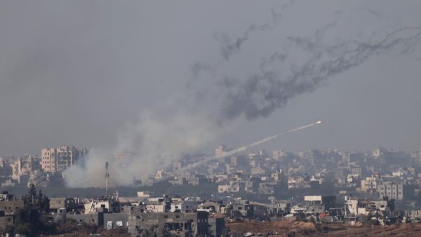 rocket being fired from inside Gaza