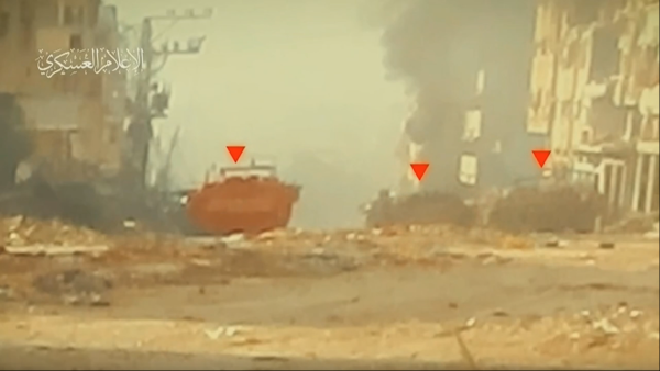Israeli Tanks Under Al-Qassam's Strikes 