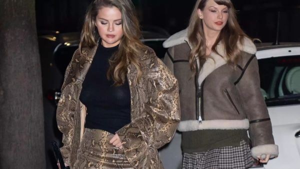 Taylor Swift and US singer-actress Selena Gomez after Ramy Youssef's comedy club event in Brooklyn. (X) Taylor Swift and US singer-actress Selena Gomez after Ramy Youssef's comedy club event in Brooklyn. (X)