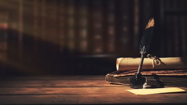 papers on wooden desk