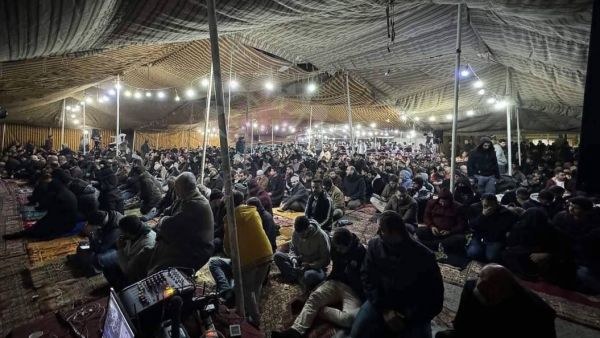 صورة متداولة من قيام الليل بعمان نصرة لغزة