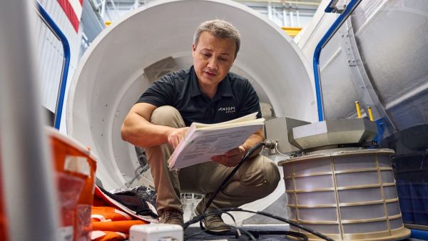 An unlocated handout picture taken on August 8, 2023 shows Turkish Astronaut Alper Gezeravci 