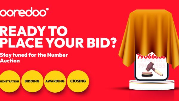Ooredoo تتيح الفرصة أمام الجميع لاقتناء أرقامهم الذهبية أو الماسية من خلال مزادها الخيري للأرقام المميزة