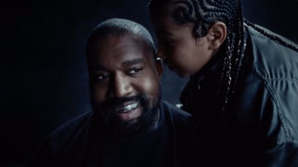 Kanye West X North West: North West, 10, raps in dad Kanye West’s new music video Talking/Once Again. (X)
