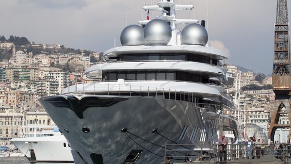 Amadea yacht in Genoa, Italy, 2017. (Shutterstock) US to sell seized Russian tycoon's $300M yacht
