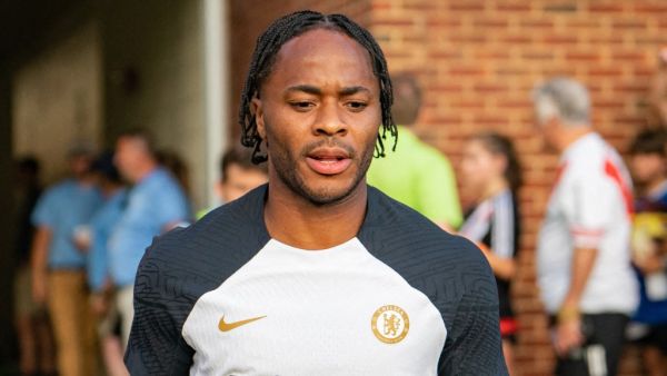 Raheem Sterling #17 of Chelsea FC warms up before a pre-season friendly match against Wrexham AFC at Kenan Stadium on July 19, 2023 in Chapel Hill, North Carolina. Jacob Kupferman/Getty Images/AFP (Photo by Jacob Kupferman / GETTY IMAGES NORTH AMERICA / Getty Images via AFP)