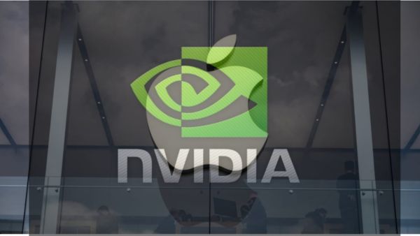 شعار شركتي Nvidia و Apple 