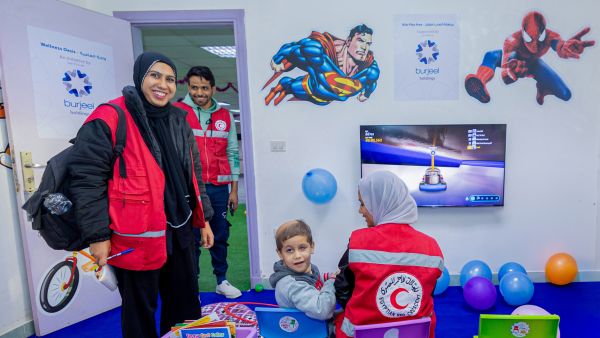 During the event Burjeel Holdings Hands Over AED 2 Million in Medical Supplies, Sets up Recreational Project for Children from Gaza