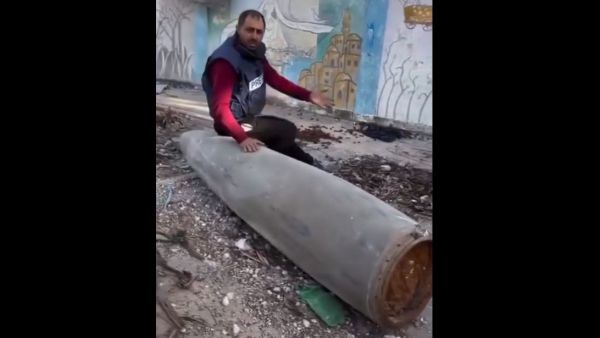 صاروخ اسرائيلي لم ينفجر في غزة 