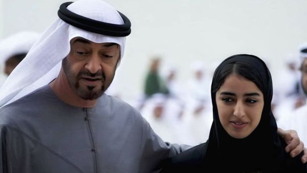 الشيخ محمد بن زايد مع حفيدته الشيخة حصة