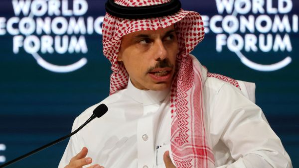 Saudi Foreign Minister Prince Faisal bin Farhan attends the World Economic Forum special meeting in Riyadh on April 28, 2024. (Photo by Fayez Nureldine / AFP)  Saudi Arabia imposes sanctions on Israeli government for the first time