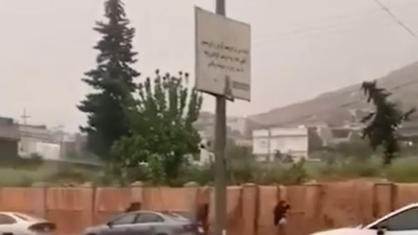 انهيار جدار مقبرة في أربيل 