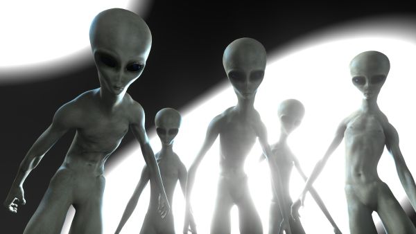 aliens gray close-up 3d render 3d illustration (Shutterstock) aliens