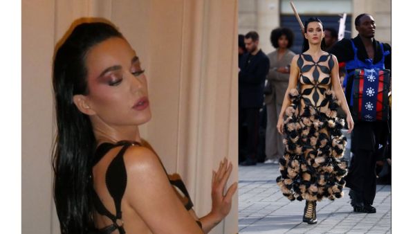 كاتي بيري شبه عارية بفستان جريئ للغاية في  Vogue World 2024 